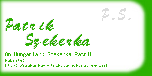 patrik szekerka business card